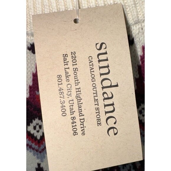 NWT SUNDANCE Eloise Fairisle Pullover Sweater Cream Cotton Wool Size XS $148.00 - Picture 5 of 9